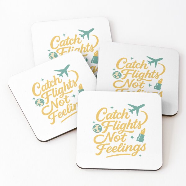 Item preview, Catch Flights, Not Feelings – Retro Jet-Set Script designed and sold by Merchbes.