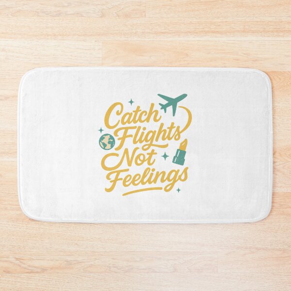 Item preview, Catch Flights, Not Feelings – Retro Jet-Set Script designed and sold by Merchbes.