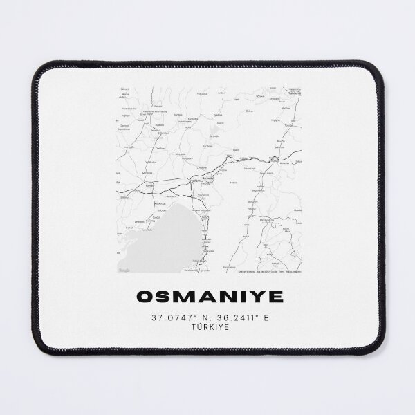 Item preview, Minimalist Osmaniye Map – Black & White Southeastern Turkey Art designed and sold by RM-Journey.