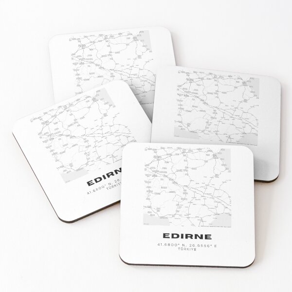 Item preview, Minimalist Edirne Map – Elegant Black & White City Artwork designed and sold by RM-Journey.