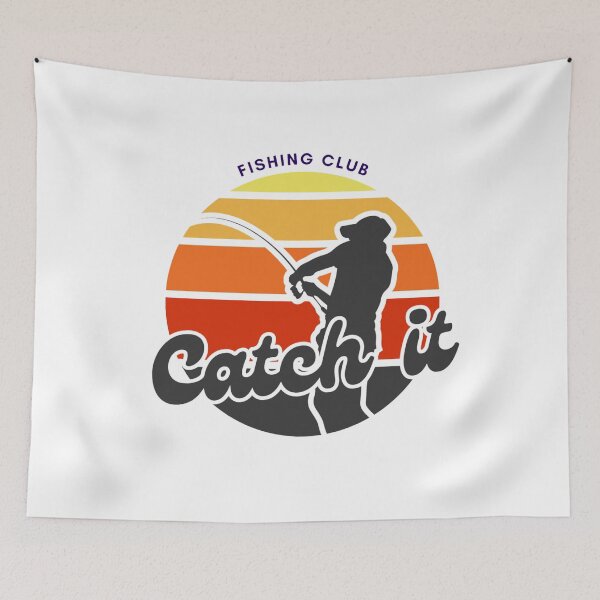 Item preview, Catch It - Retro Sunset Fishing Club Design designed and sold by Breaking Shop.