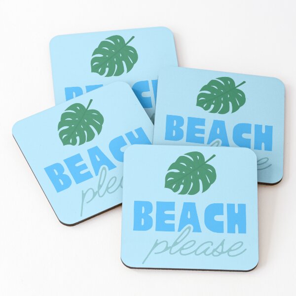 Item preview, Beach Please Tropical Leaf Summer Design Blue designed and sold by nikifora.