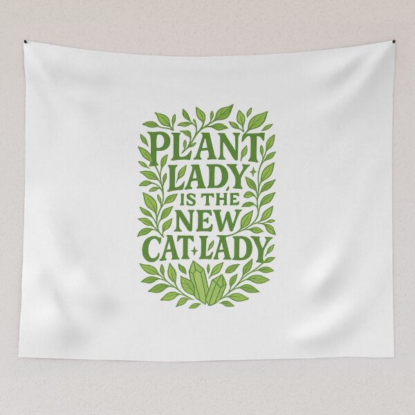 Item preview, Plant Lady is the New Cat Lady – Leafy Lettered Makeover designed and sold by Merchbes.