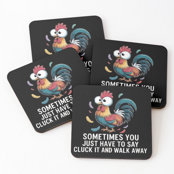 Item preview, Funny Rooster Cartoon Quote – Cluck It and Walk Away Humor Design designed and sold by love3617.