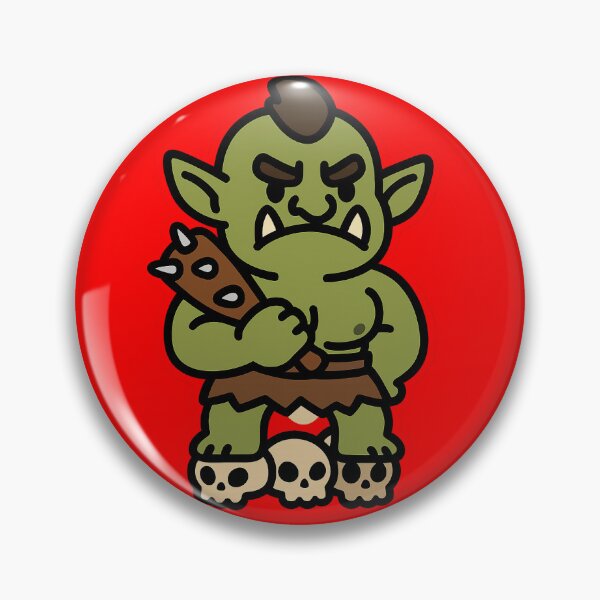 Item preview, Mohawk Orc with a spiked club standing on skulls designed and sold by SpireForged.