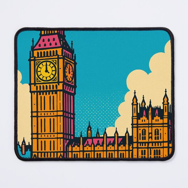 Item preview, Digital Retro Pop Art Travel Poster of Big Ben | Colorful London Landmark Artwork | Bold Urban Cityscape Wall Decor | Vibrant UK Tourist Destination Print | Vintage-Inspired Modern Art designed and sold by PaintedPixels01.
