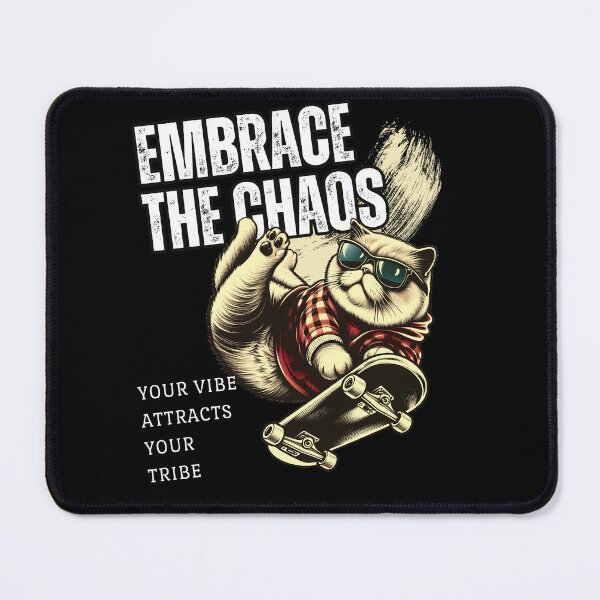 Item preview, Funny Animal, Cool Skater Cat – Embrace the Chaos designed and sold by Jackie2024.