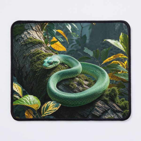 Item preview, Serpiente verde curativa en la jungla designed and sold by My Beautiful Healing Art.