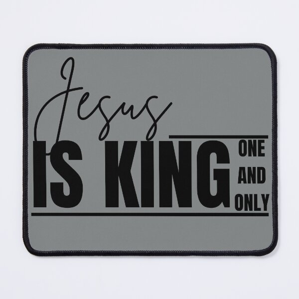 Item preview, Jesus is King One and Only Black Letters Christian Faith Based Clothing Church Clothes Catholic Religious Gifts designed and sold by Forevermore.