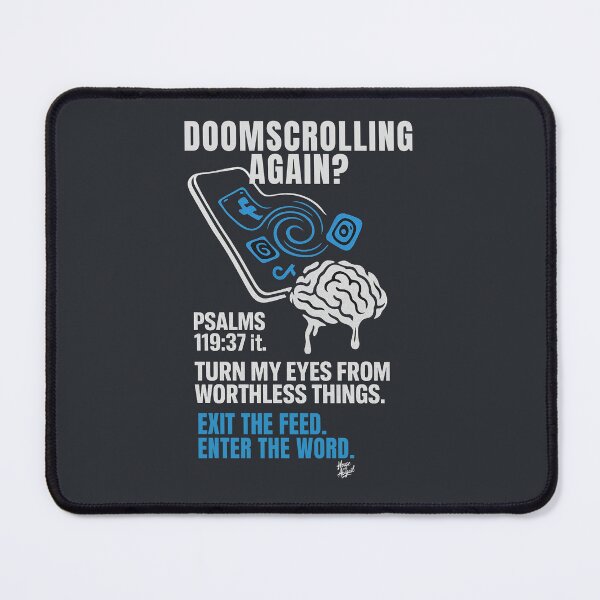 Item preview, Doomscrolling Again? – Psalm 119:37 Tech Warning Tee designed and sold by HouseofAbigail.