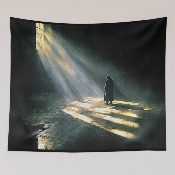 Item preview, Mysterious Figure Stands in a Dimly Lit Space designed and sold by jecphotography and art.