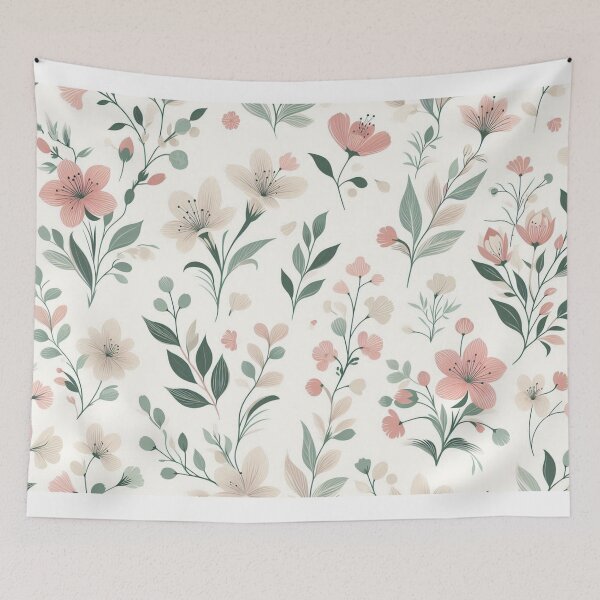 Item preview, Vintage Pantalla Fondo con Flores Rosas, Verdes y Blancas designed and sold by FantasyPearl.