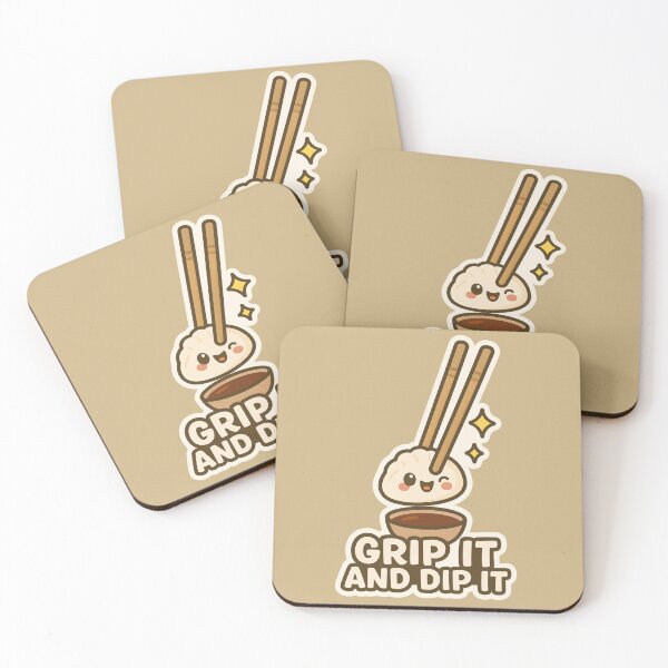 Item preview, Grip It and Dip It – Dumpling Sticker Delight designed and sold by Mo & Ko Design.