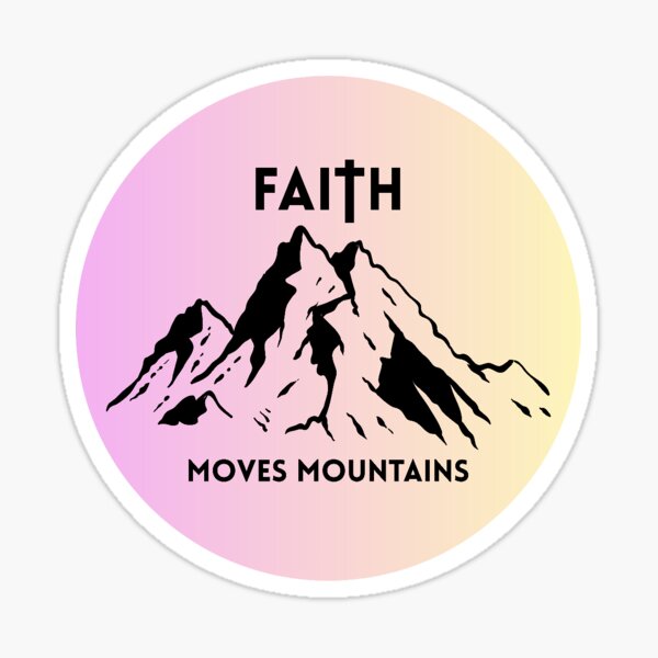 Item preview, Christian Art Faith Moves Mountains designed and sold by PJZShop.
