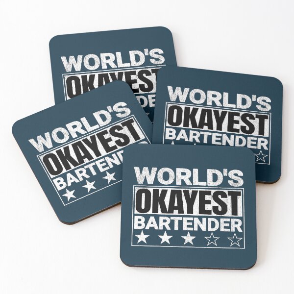 Item preview, World's Okayest Bartender Funny Saying designed and sold by NosandEdgy.
