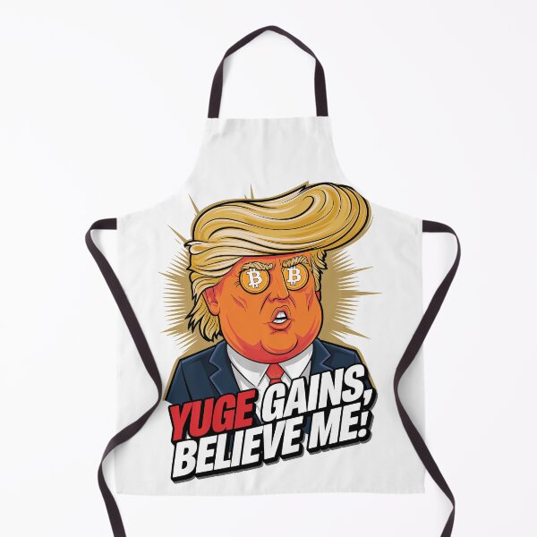 Item preview, YUGE Gains Believe Me! – Trump Bitcoin Meme Art designed and sold by BeamiCreations.