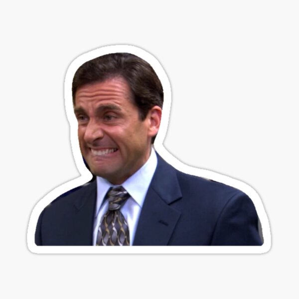 Artikel-Vorschau von Michael Scott Yikes Face – Das Office-Reaktionsmeme Sticker, designt und verkauft von EclipseWear.