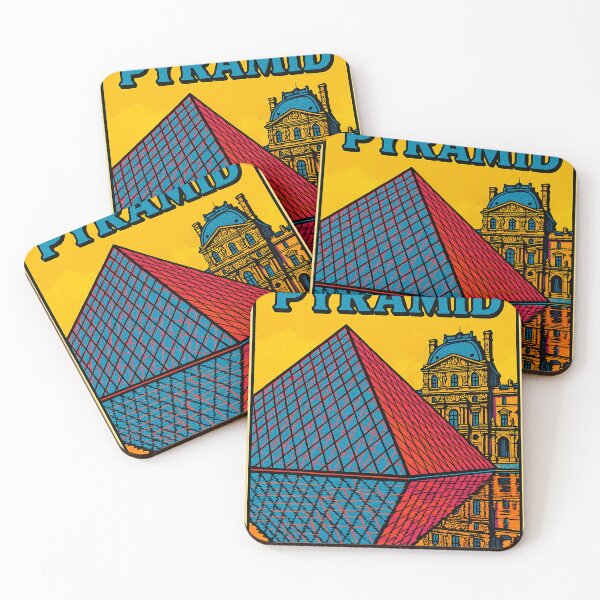 Item preview, Louvre Pyramid Paris Poster | Retro Pop Art Travel Wall Art | Vibrant France Architecture Print | Colorful Louvre Landmark Decor designed and sold by PaintedPixels01.