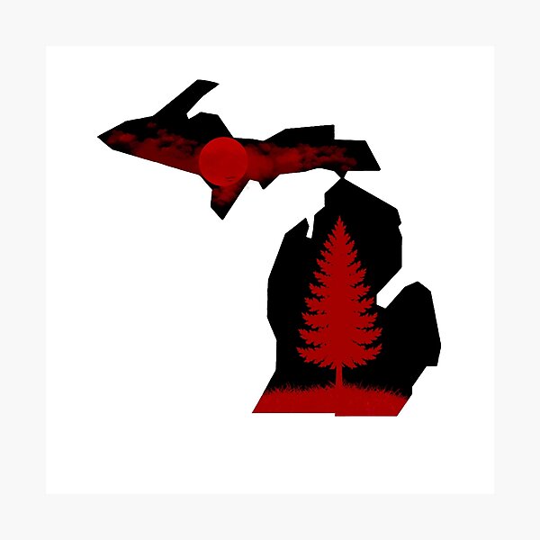 Item preview, Michigan red tree designed and sold by 2NUTS.