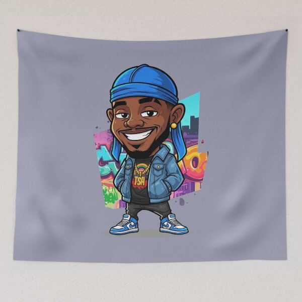 Item preview, Swaggy Cartoon Black Man with Durag - Urban Style Design designed and sold by Full Moon.