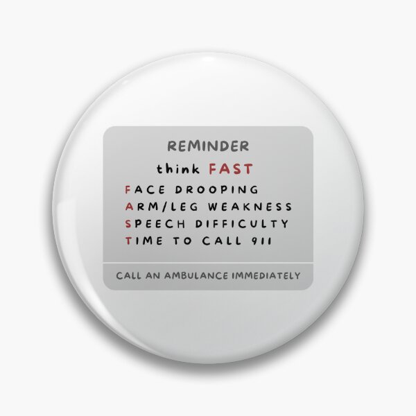 Item preview, THINK F.A.S.T. – Stroke Awareness Sticker designed and sold by 505MD.