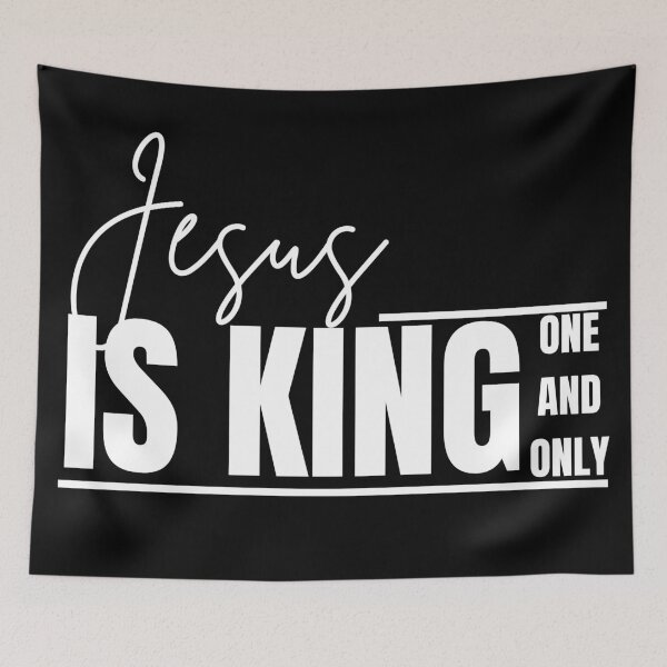 Item preview, Jesus is King One and Only White Letters Christian Faith Based Clothing Church Clothes Catholic Religious Gifts designed and sold by Forevermore.