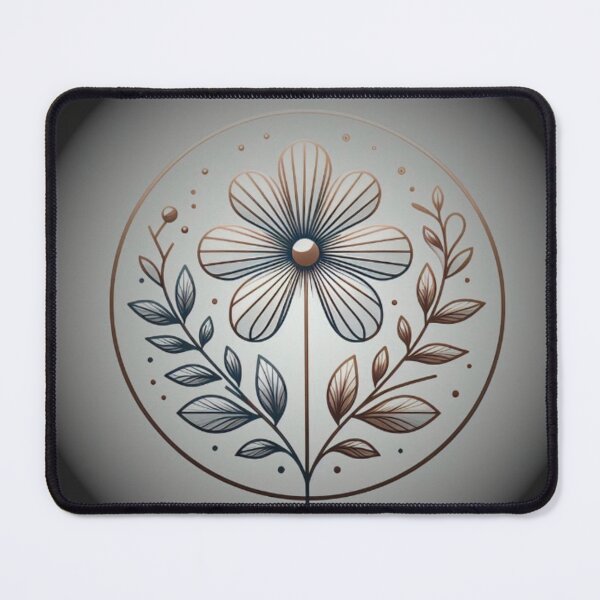 Item preview, Gold Line Art Flower: Sophisticated Floral Design in Bronze designed and sold by FantasyPearl.