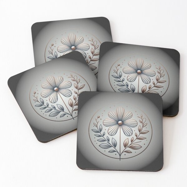 Item preview, Gold Line Art Flower: Sophisticated Floral Design in Bronze designed and sold by FantasyPearl.