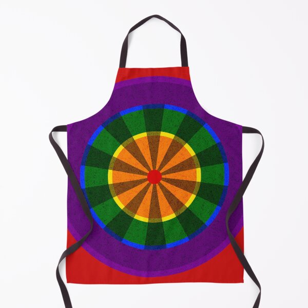 Item preview, Rainbow Dartboard Abstract Shapes Colorful Sunburst designed and sold by TackyTime.