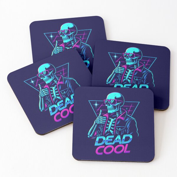 Item preview, Retro 80s Skeleton Sticker | DEAD COOL designed and sold by Oh, the HORROR!.