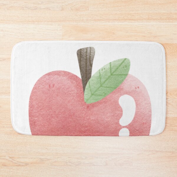 Item preview, Curious Watercolor Apple with Question Mark – Cute School Illustration designed and sold by inelistudio.