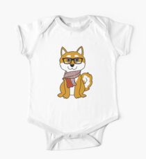 Shiba Inu Hipster Baby Body Kurzarm