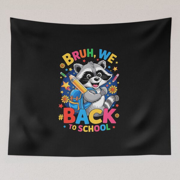 Item preview, Bruh We Back Funny Raccoon Back To School Teacher Student  designed and sold by diyoor.