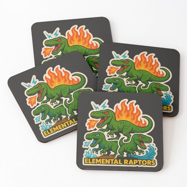 Item preview, Elemental Raptors Sticker designed and sold by Thaivi Design.