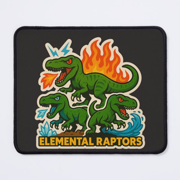 Item preview, Elemental Raptors Sticker designed and sold by Thaivi Design.