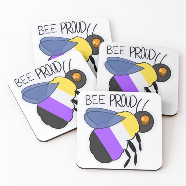 Item preview, Bee Proud (Nonbinary Flag) designed and sold by FieryFoliage.