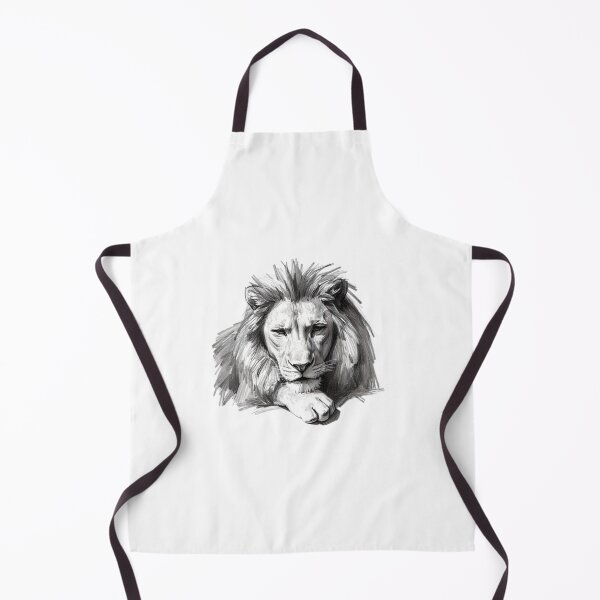 Item preview, A pencil drawing of a lion hunting. designed and sold by SanchillShop.
