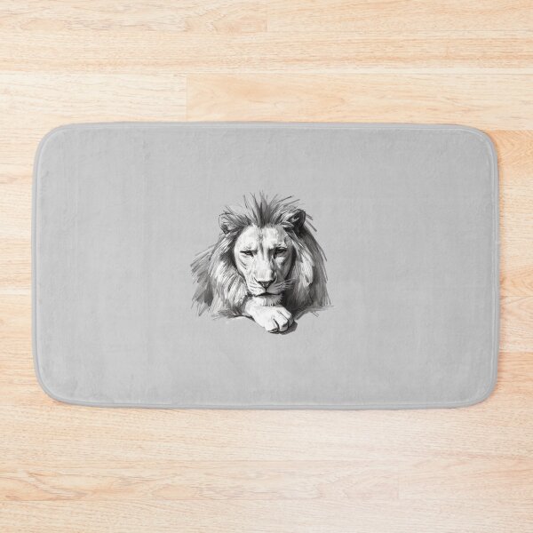 Item preview, A pencil drawing of a lion hunting. designed and sold by SanchillShop.