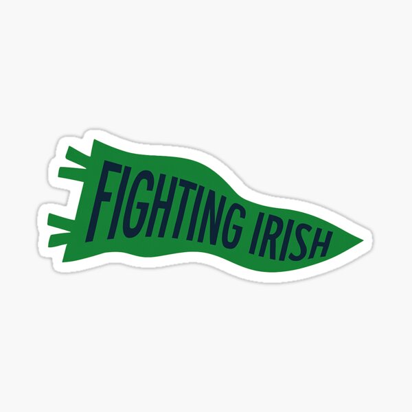 Vista previa del artículo con la obra «Notre Dame Fighting Irish», diseñado y vendido por seaysaltcreates.