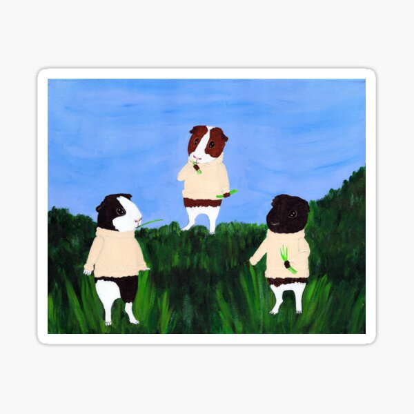 Item preview, Guinea Pigs in Sweaters Eating Grass designed and sold by Guinea Pigs and Books.
