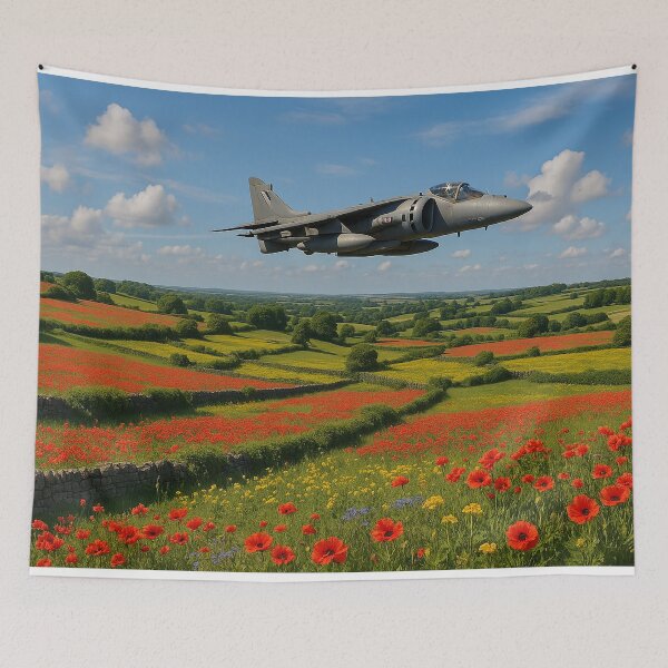 Item preview, Harrier Over the Broken Bloom designed and sold by Skyframe Aviation.