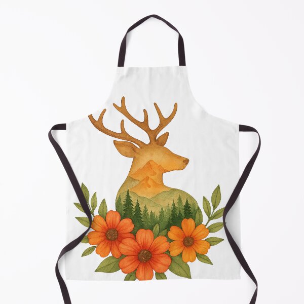 Artikelvorschau, Florale Hirschkunst entworfen und verkauft von Bluntdivas.