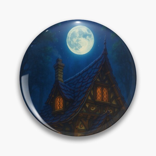 Item preview, Witchy House in the Woods Under a Full Moon designed and sold by CedarDreamer.