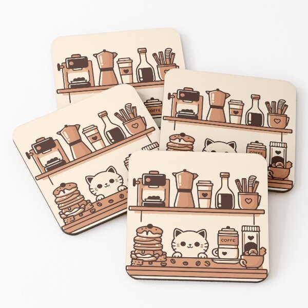 Item preview, Kawaii Cat Café – Cozy Anime Vibes for Cat Lovers designed and sold by MAGICKEY2024.