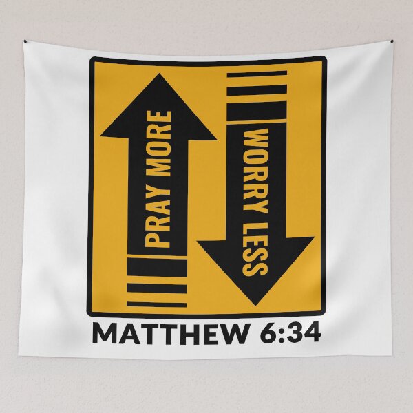 Item preview, Pray More Worry Less - Christian Faith designed and sold by MoriaStore.