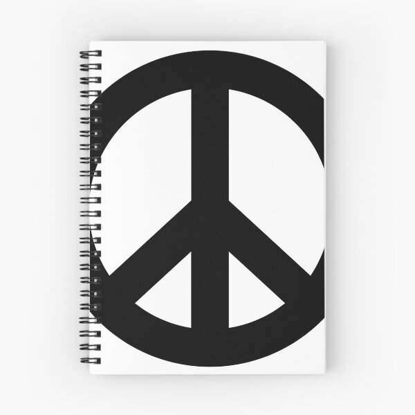 Item preview, Bold black peace sign, white background designed and sold by 2025Design.