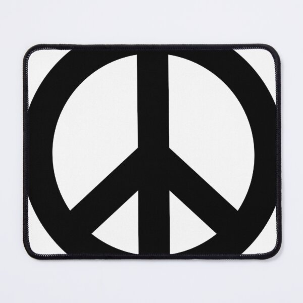 Item preview, Bold black peace sign, white background designed and sold by 2025Design.