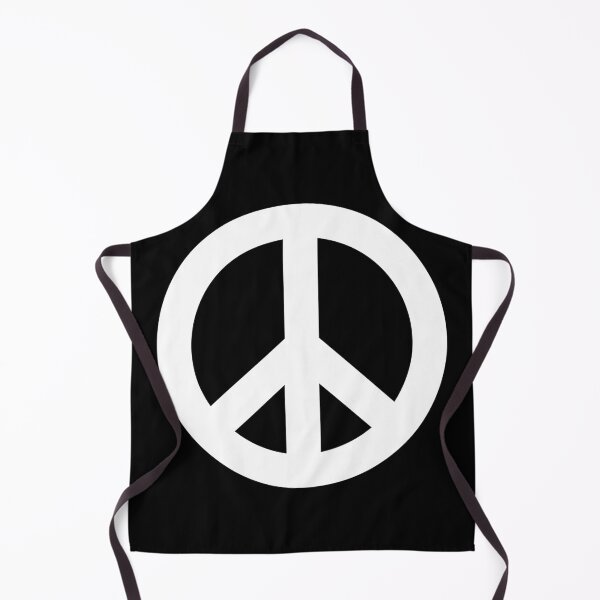 Item preview, Bold white peace sign, black background designed and sold by 2025Design.