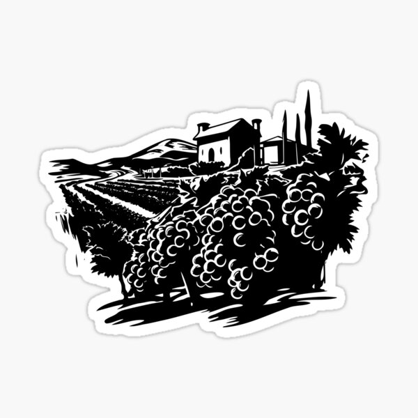 Item preview, Vineyard Winery Grapes Estate Farm Viticulture Garden designed and sold by inkoutninja.