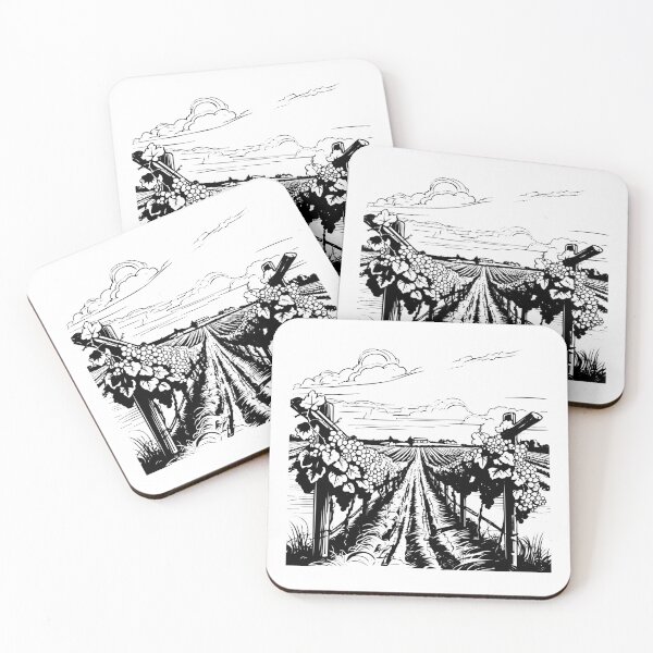 Item preview, Vineyard Winery Grapes Estate Farm Viticulture Garden designed and sold by inkoutninja.